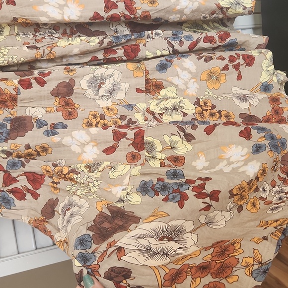 Natural Life Palazzo Pants Wide Leg Flowers Size S - Picture 3 of 10